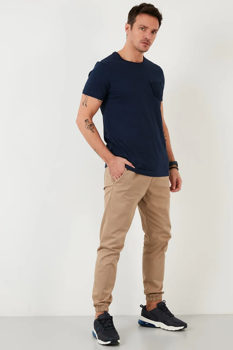 بوراتي Cotton Slim Fit Crew Neck Pocket T Shirt Men's T Shirt 5902000