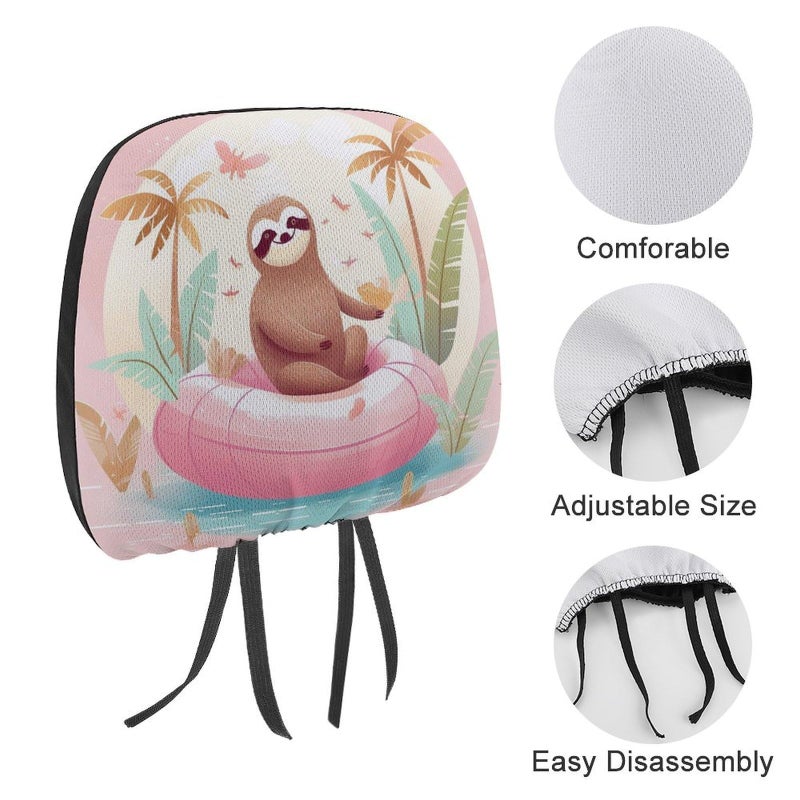 Universal Car Headrest Cover 1 PCS Soft Elastic Protector For SUV Truck - Image 4