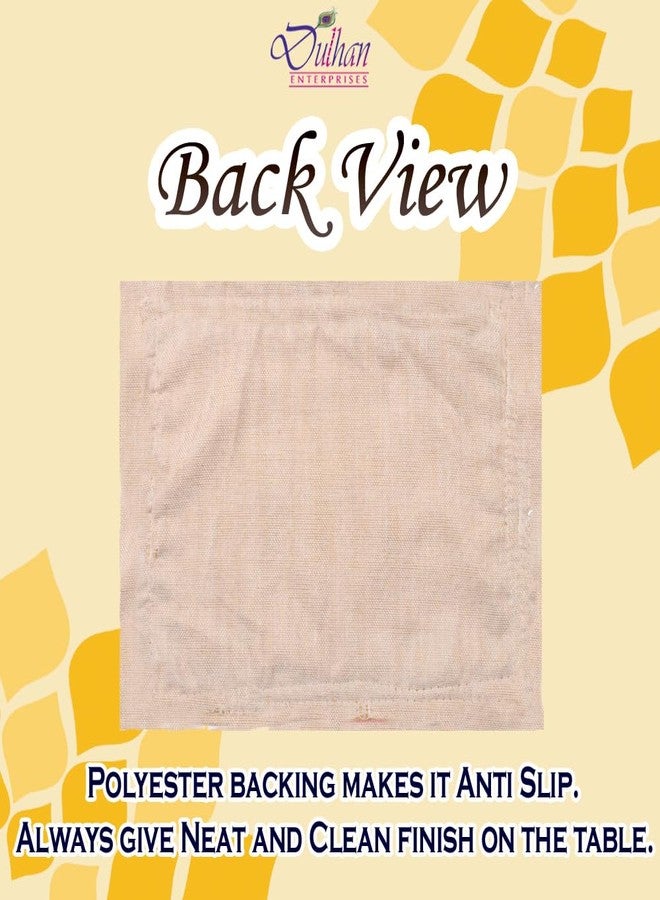 Dulhan Divine Pooja Cloth for Mandir |Pack of 2|Small Size Puja Aasan, 8x10 Inch,Golden Yellow Velvet Altar Cloth for Puja Table,Chowki,Puja for God Idol Sitting|Mandir Ka Kapda for Baithak Mat - Image 5