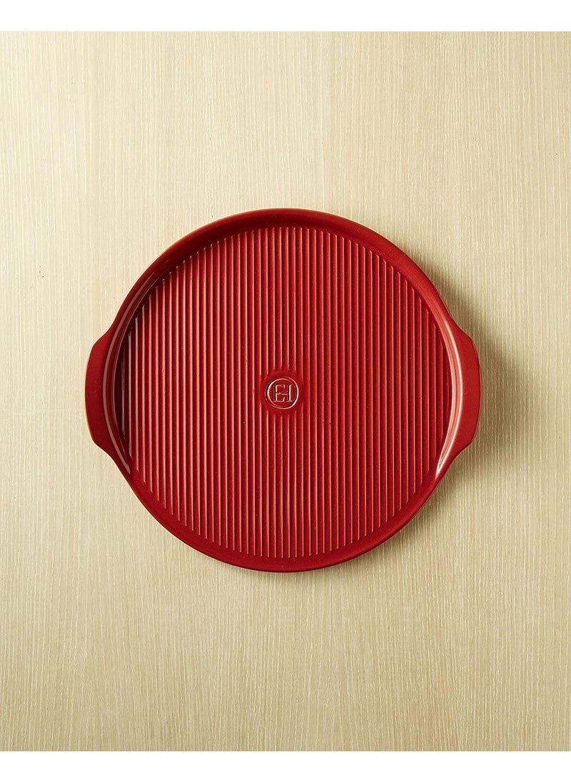 Emile Henry - Pizza / Oven Dish Round 40 cm Red / Burgundy - Image 1