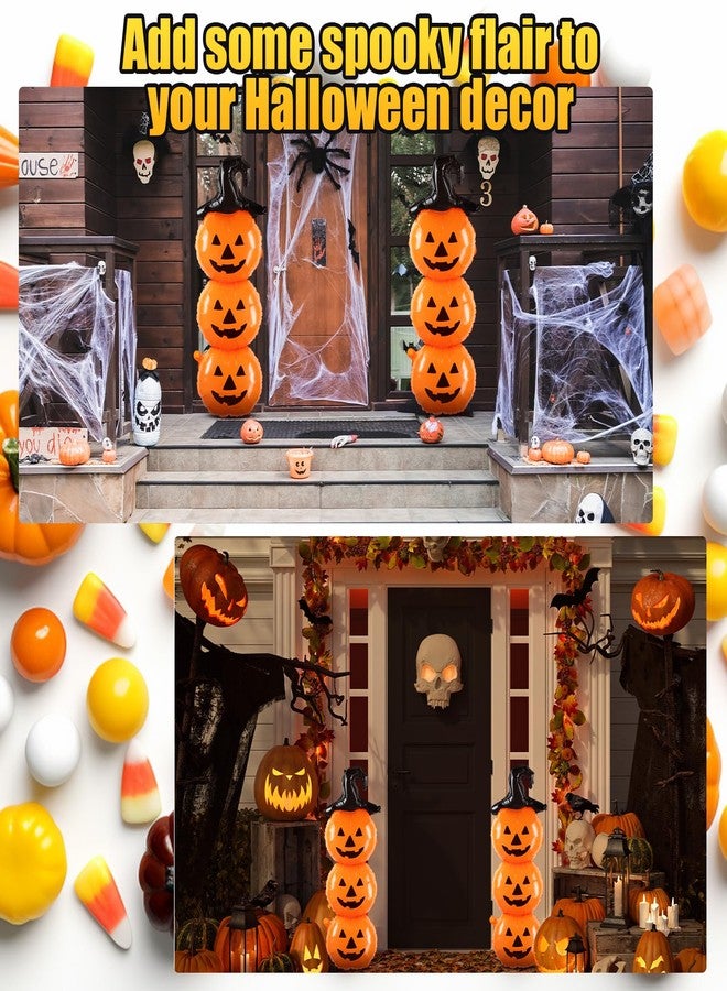 Liliful 2 PCS Scary Halloween Balloons Decorations Set - 31.5 Inch Foil Halloween Pumpkin Balloons for Holiday Birthday Party Supplies, Orange - Image 4
