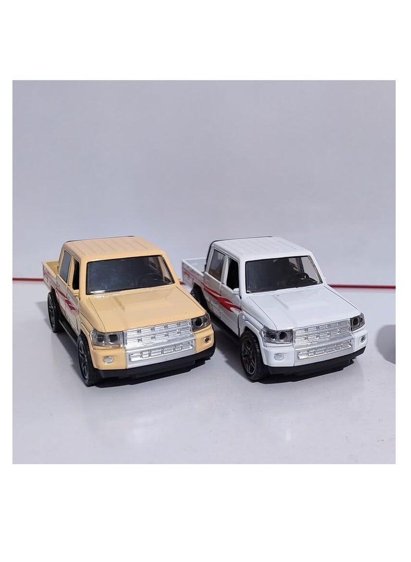 Mini Double Cabin Pickup Toy Car with Pull Back Action and Front Door Opening Durable Realistic Open Truck Design Vehicle Toy (Color May Vary)  - Image 2