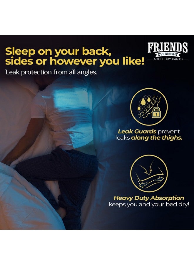 Friends حفاضات أصدقاء للكبار بنمط السروال - 20 قطعة (مزدوجة كبيرة جداً) مع قفل رائحة، للجنسين، مانعة للتسرب، خصر مرن ونواة ماصة مضادة للبكتيريا - مقاس الخصر 34-65 بوصة؛ 86-165 سم - Image 4