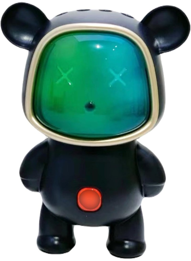 AN152 Mini Wireless Bluetooth Speaker | 5-7 Hours Playtime | Vivid RGB Lights | RGB Sound Effects | Multiple Play Modes | BTV5.3/TF Card | BTV5.3/TF/Pen Drive & Type-C Charging Port (Black) - Image 1