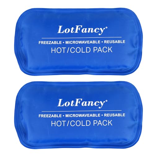 LotFancy Gel Ice Packs, 2pc Reusable Hot Cold Pack for Therapy, Heating Cooling Gel Pad, Pain Relief for Face, Head, TMJ, Wisdom Teeth, Oral Facial Surgery, Sport Injuries, Migraine, Muscle Joint - Image 1