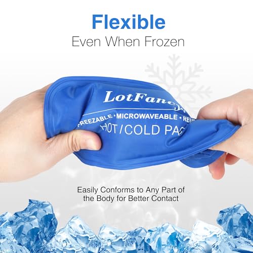 LotFancy Gel Ice Packs, 2pc Reusable Hot Cold Pack for Therapy, Heating Cooling Gel Pad, Pain Relief for Face, Head, TMJ, Wisdom Teeth, Oral Facial Surgery, Sport Injuries, Migraine, Muscle Joint - Image 5