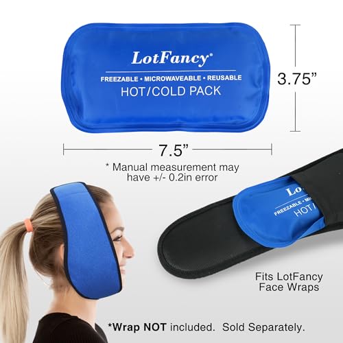 LotFancy Gel Ice Packs, 2pc Reusable Hot Cold Pack for Therapy, Heating Cooling Gel Pad, Pain Relief for Face, Head, TMJ, Wisdom Teeth, Oral Facial Surgery, Sport Injuries, Migraine, Muscle Joint - Image 4