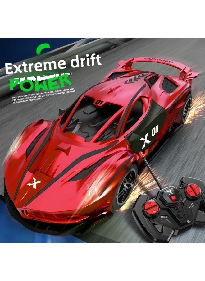 Simulation Children's Remote Control Car Rc Car Charging Four-way Sports Car Racing 1:22 Electric Drift Boy Children's Toy-Color:1: 22 Yellow Rc Remote Control Car (four-way Charging)-Scale:Three Batteries  - Image 2
