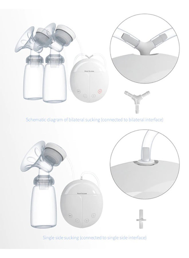 Real Bubee 2-Piece Portable Double Electric Breastfeeding Breast Pump With Baby Bottles - Image 2