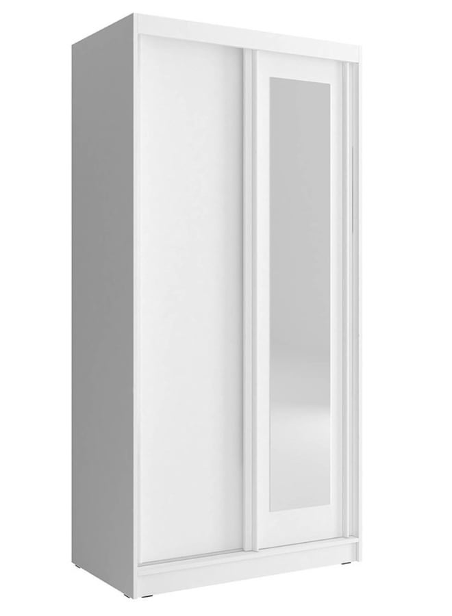 ريترو خزانة ملابس 100×50×180سم – أبيض - Image 2