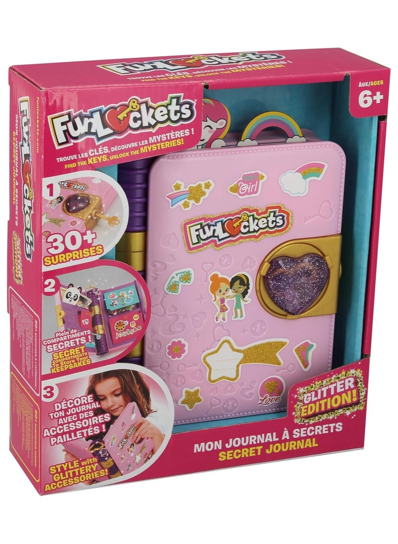 فنلوكتس دفتر ملاحظات سري Funlockets - إصدار اللمعان | دفتر لامع مع مفاجآت Funlockets | مثالي لأسرار الأطفال - Image 3