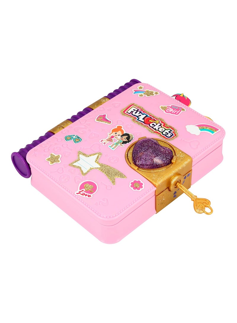 فنلوكتس دفتر ملاحظات سري Funlockets - إصدار اللمعان | دفتر لامع مع مفاجآت Funlockets | مثالي لأسرار الأطفال - Image 4