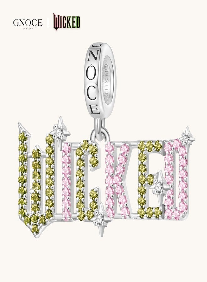 GNOCE Wicked Official Logo Letter Pendant Dangle Charm Bracelet for Women, S925 Sterling Silver Dangle Charms for Women Wife, Valentine‘s Day, Mother’s Day Jewelry - Image 3