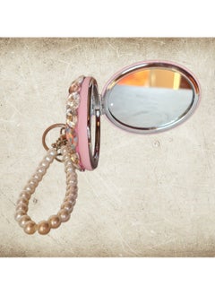 Generic Compact Girls' Mirror with Keychain – Stylish Design, Lightweight, Easy to Carry Anywhere, Medium Size Perfect for Handbags  - Image 3