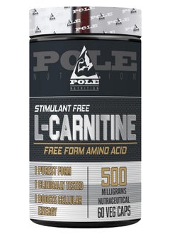 POLE NUTRITION L-Carnitine Free Form Amino Acid 500Mg - 60 Veg Capsules, Energy Production And Fat Metabolism Support - Vegetarian Formula  - Image 2