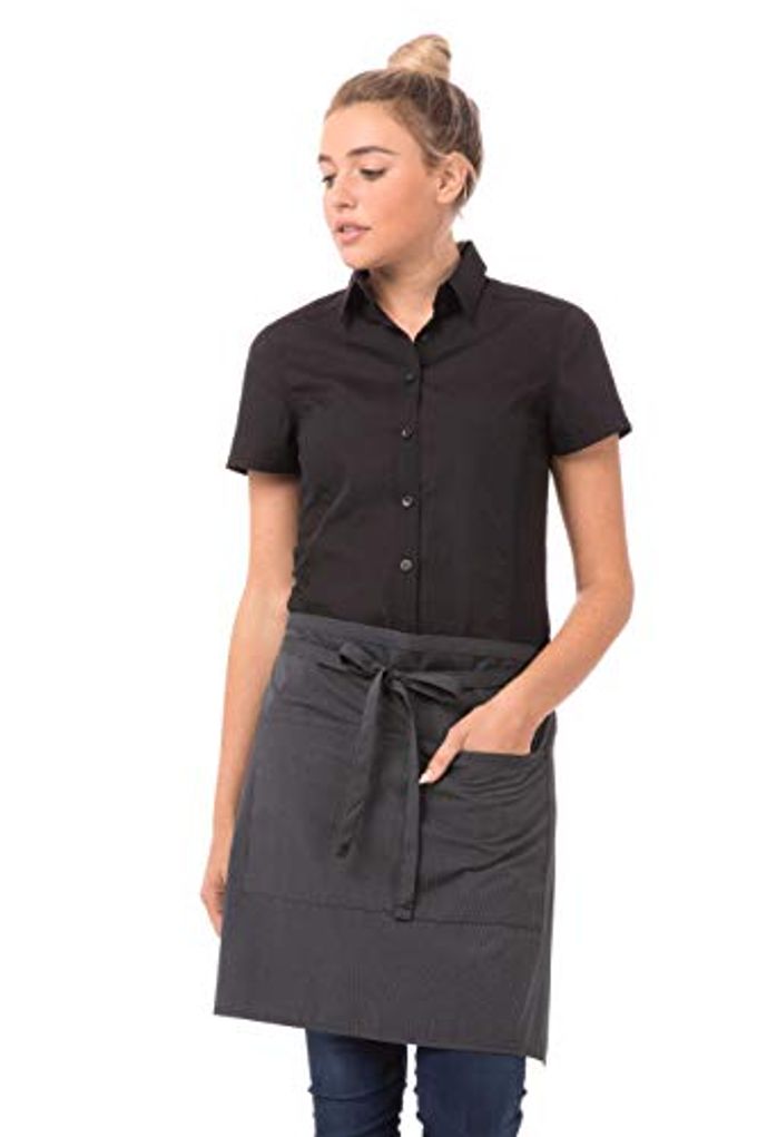 Chef Works Unisex Half Bistro Server Apron, Dark Grey, One Size