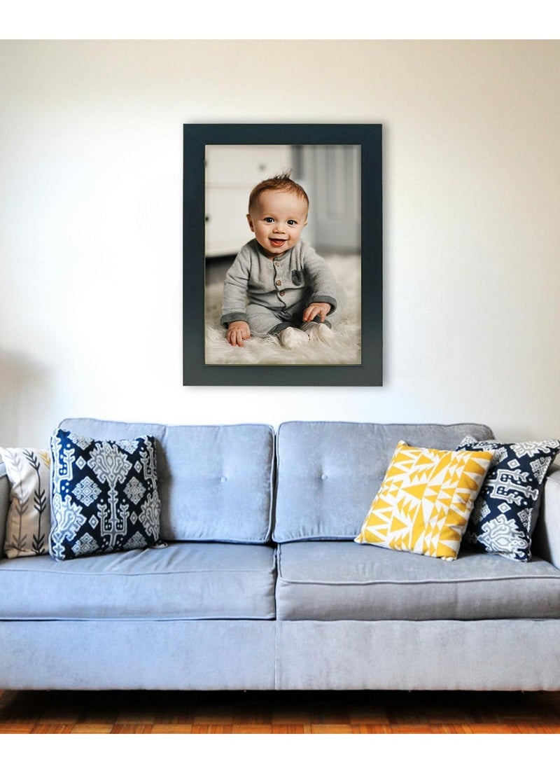 ديكور هيلز إطار صورة أسود من مادة PVC مقاس 5×7 بوصة — إطار صورة بلاستيكي أنيق للمكتب وغرفة النوم وغرفة المعيشة والممر — عرض أنيق على الحائط وسطح الطاولة لذكريات عزيزة - Image 3