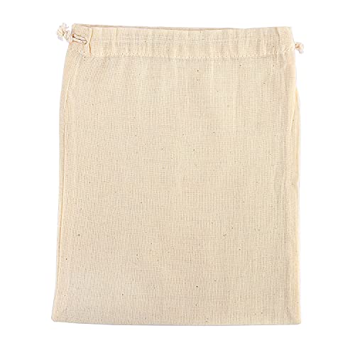 Oreayu 12 Pcs Cotton Drawstring Potli Cloth Bags,Reusable Bags For Kitchen, Non Plastic Packing Use, Masala Potli, Spice Bag.Size 7 X 5 Inches - White - Image 5