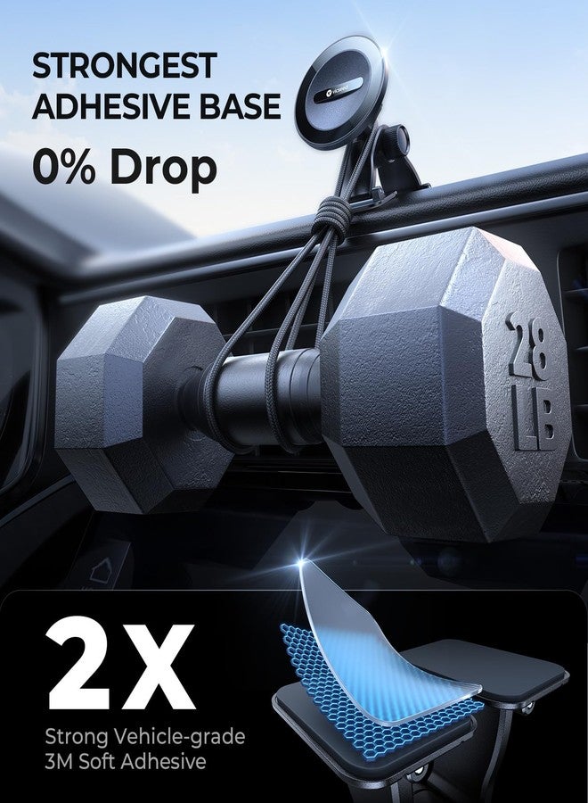 VICSEED 2025 Upgrade for MagSafe Car Mount [Strongest Dashboard Adhesive & Magnetic] Cell Phone Holders for Your Car 360° Adjustable Phone Holder for iPhone 17 Pro Max Air All Smartphones & Vehicles - Image 3