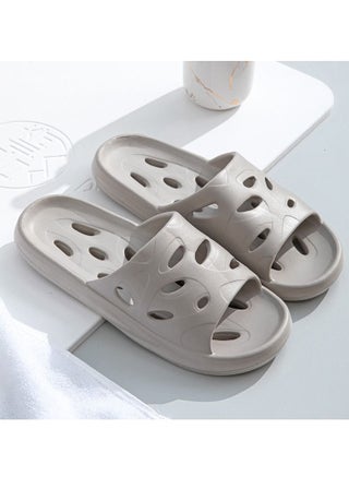 Solid Color Hollowed Out Casual Slippers Bathroom Indoor Outdoor Non Slip Open Toe Slippers Grey - pzsku/ZDCF5EE1D11196534A36BZ/45/_/1678676352/8a1bc270-b448-46b7-991a-47156a63b180
