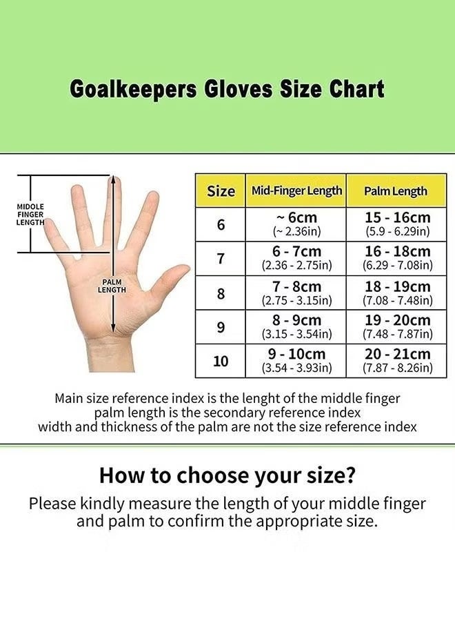 Aurevip Soccer Goalkeeper Gloves, Youth Adult Soccer Goalkeeper Gloves, High Performance Goalkeeper Gloves, Breathable Soccer Gloves, 4+3mm Super Grip, For Toughest Saves, Training And Matches - Image 4