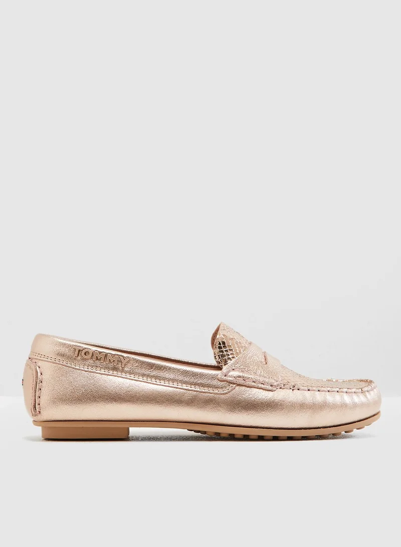 TOMMY HILFIGER Snake Pattern Moccasin