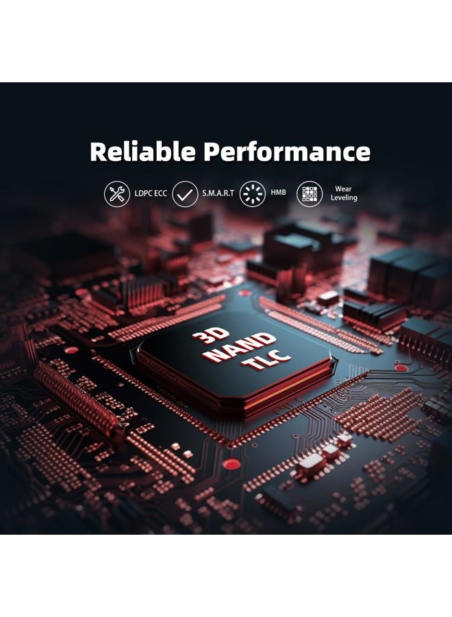 KingSpec NX Series 512GB Gen3x4 NVMe M.2 SSD, Up to 3500MB/s, 3D NAND Flash M2 2280 Internal Solid State Drive, for Desktop and Laptop - Image 3