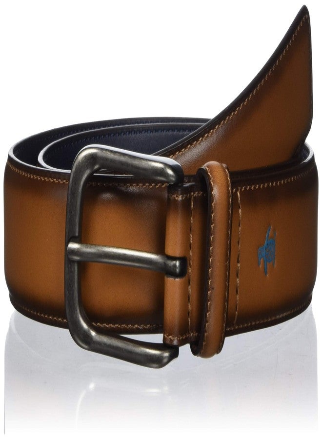 Original Penguin Men's Dress Casual Leather Belt, luggage, 36