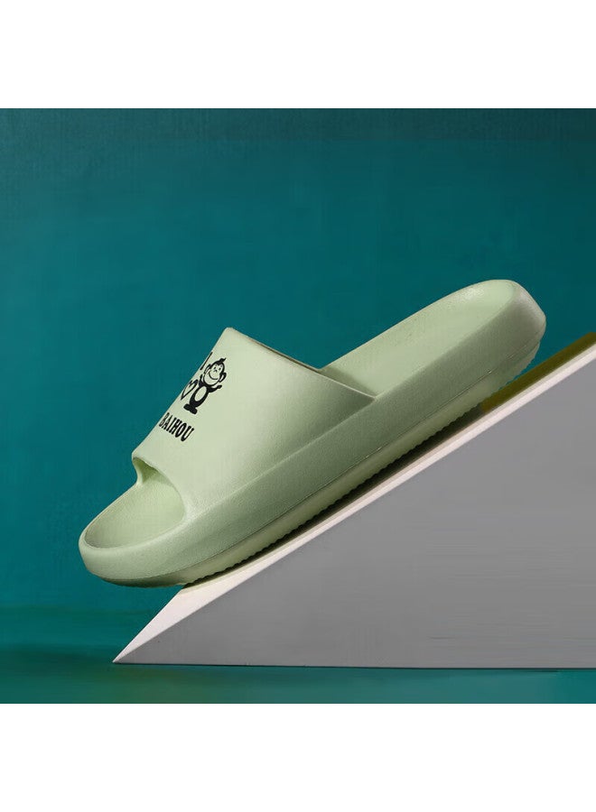 Baihou Summer Couple Style Student Cartoon Home Thick-soled Squishy Feeling Men's And Women's Sandals, 006 Grass Green, Size 36-37 - Image 4