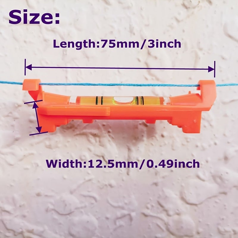 2pcs Orange Bubble Level Set Small Hanging Spirit Level for Measuring And Layout Tools - Image 2
