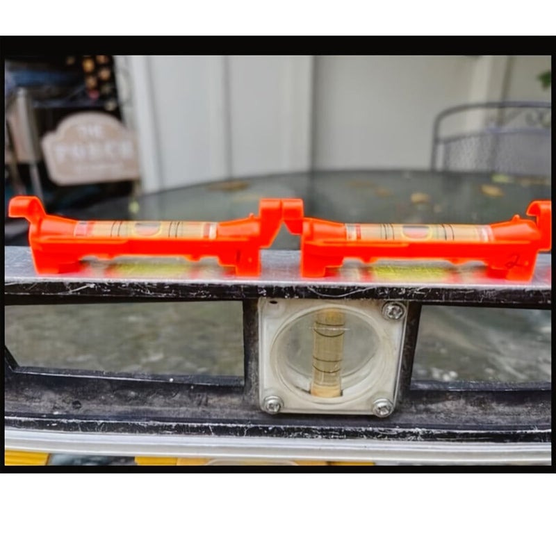 2pcs Orange Bubble Level Set Small Hanging Spirit Level for Measuring And Layout Tools - Image 4
