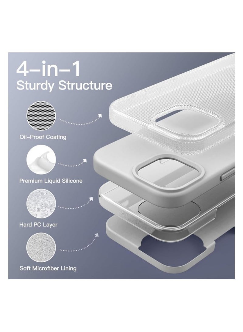 Protect iPhone 15 Pro Magsafe Silicone Case with Protection & Premium Quality MagSafe Silicone Case Support Wireless Charging 6.1 inches  - Image 3