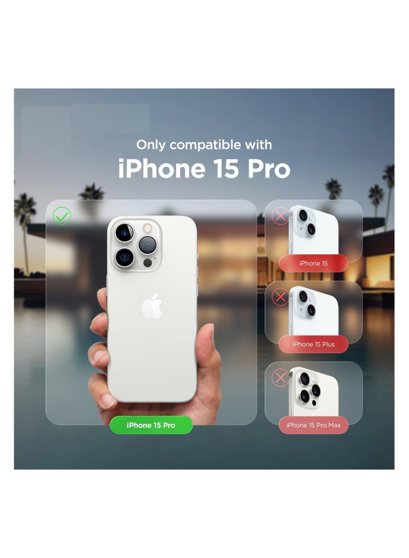 Protect iPhone 15 Pro Magsafe Silicone Case with Protection & Premium Quality MagSafe Silicone Case Support Wireless Charging 6.1 inches  - Image 2