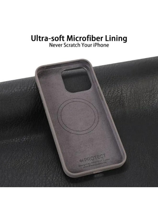 Protect iPhone 15 Pro Magsafe Silicone Case with Protection & Premium Quality MagSafe Silicone Case Support Wireless Charging 6.1 inches  - Image 4