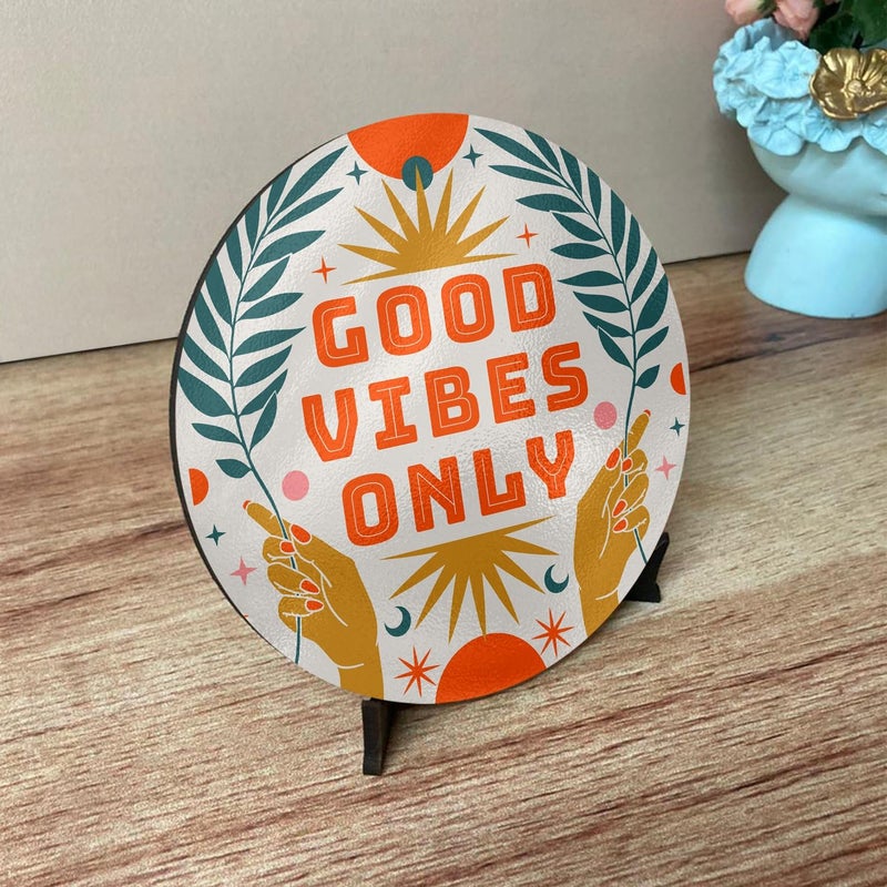 Paper Plane Design PPD Decorative Home Decor Item Table Decor Showpiece Wooden 6 inch Round Show Piece for Corner Table Decoration C - Image 4