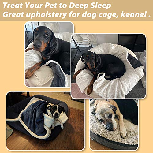 Kritter Planet Dog Blankets for Large Dogs, Soft Fluffy Fleece Pet Blankets for Couch, Sofa, Dog Beds, Car Seats, Creat, Washable, 50x60 inches, Beige - Image 5