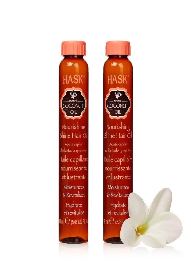 هاسك زيت جوز الهند مونوي من هاسك، عبوة من قطعتين، 18 مل | لتغذية شعر قوي وصحي | خالٍ من البارابين والكحول المجفف - Image 1