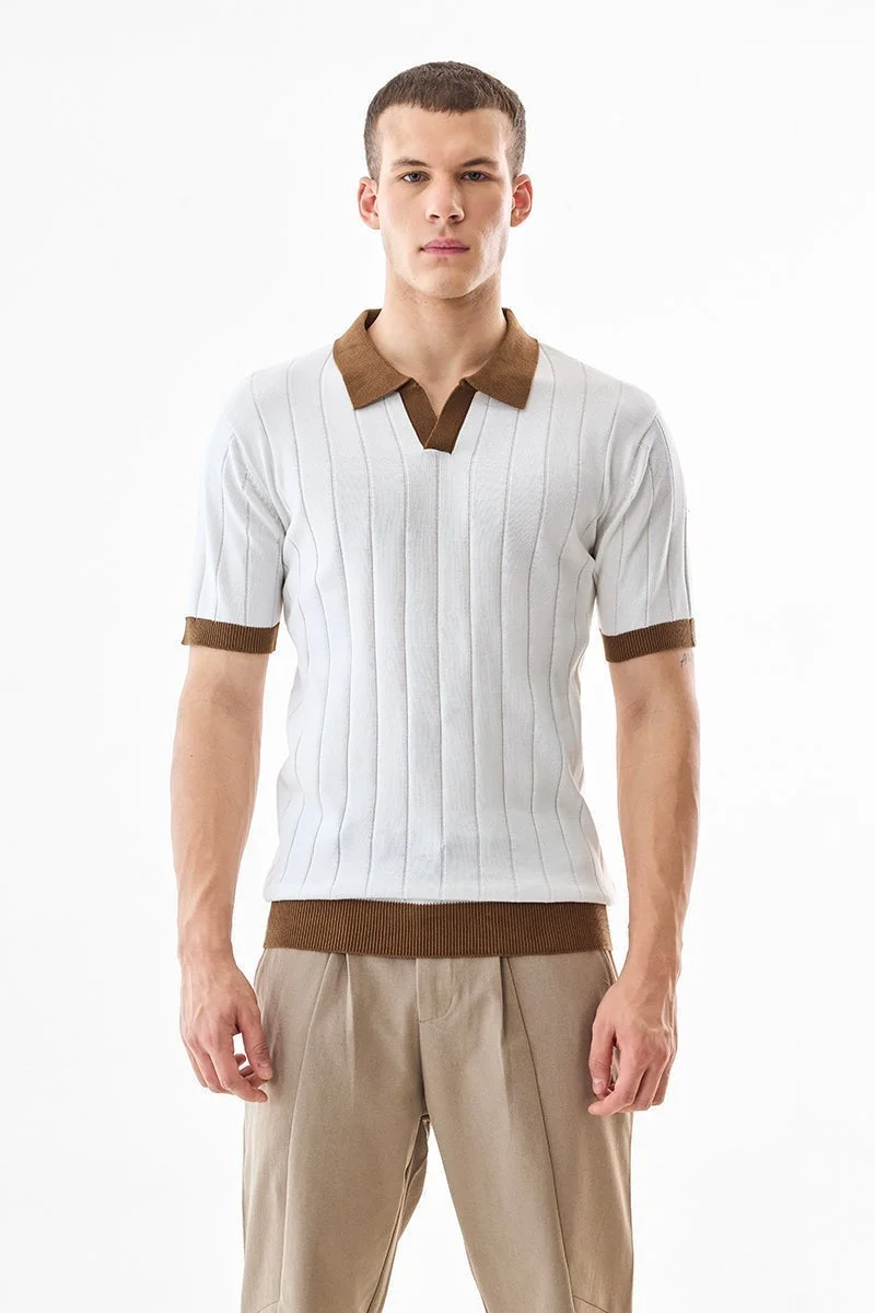 سنيتش تي شيرت بولو قطن % بقصة عادية