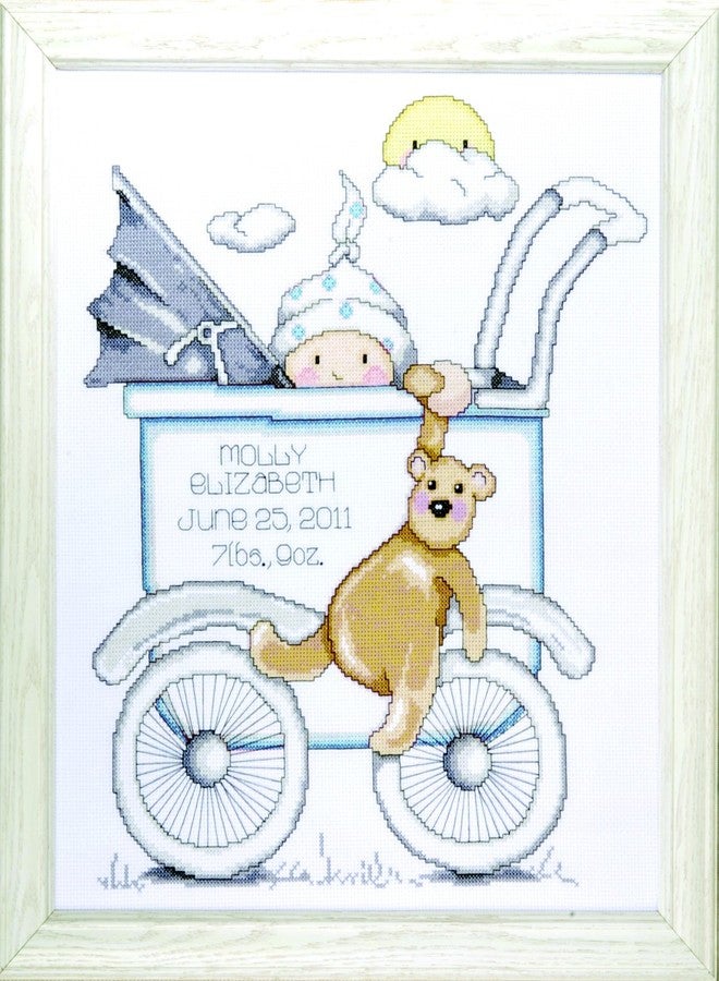 Tobin Baby Buggy Boy Counted Cross Stitch Kit