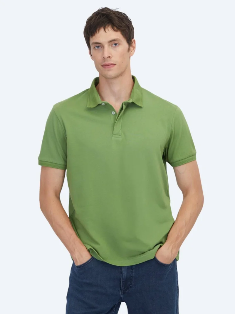 Kip Green Plain 100% Cotton T-Shirt