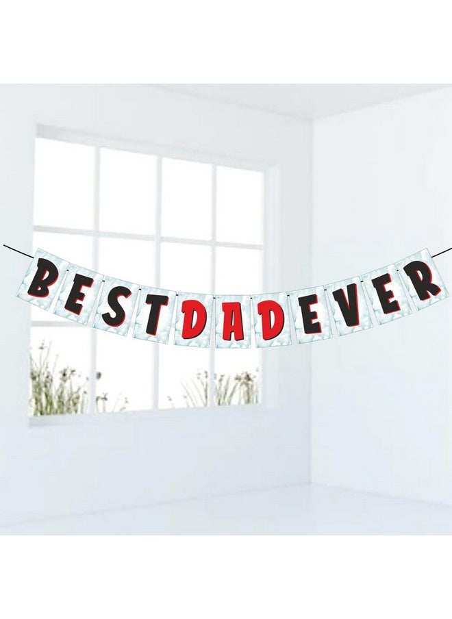 Balloonistics Balloonistics Best Dad Ever Banner for Father Birthday Party Celebration  - Image 1
