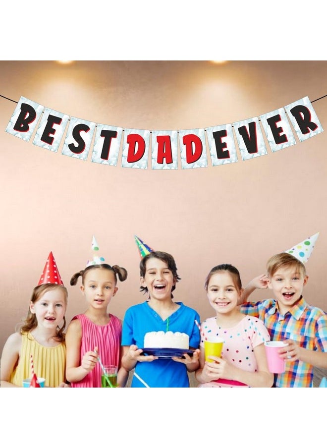 Balloonistics Balloonistics Best Dad Ever Banner for Father Birthday Party Celebration  - Image 3