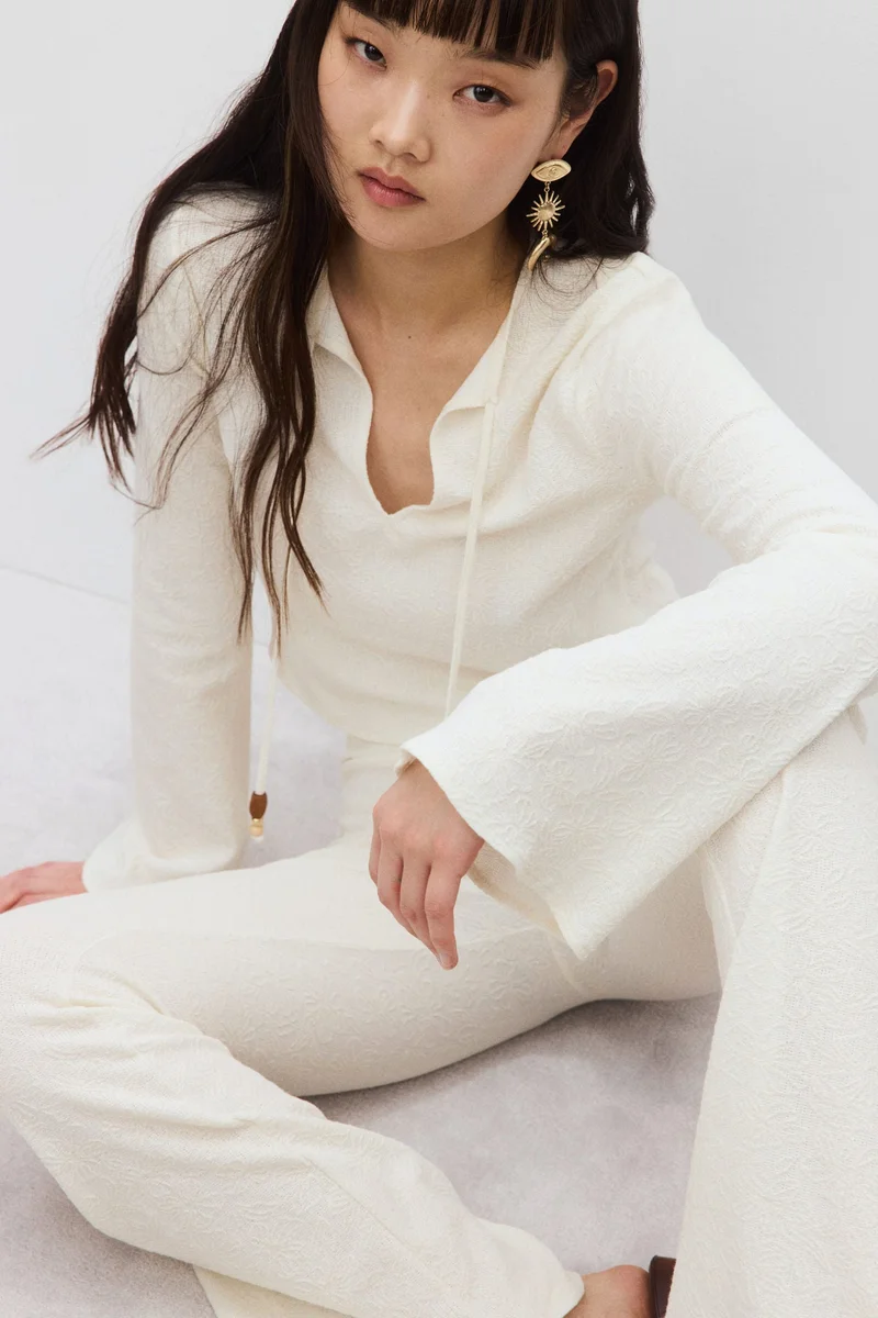 H&M Textured jersey trousers