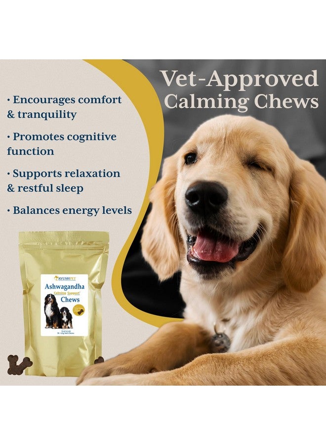 Ayush Herbs Ayush Pet Ashwagandha Calming Support Chews, Ayurvedic Calming Supplement for Dogs and Cats, Ashwagandha Herbal Supplement, 30 Chews - Image 2
