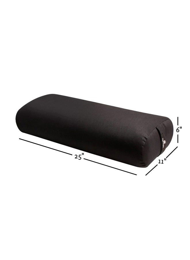Hugger Mugger Standard Yoga Bolster (Black) | Rectangular Restorative Pillow | Very Firm | Handmade in The USA - Image 2