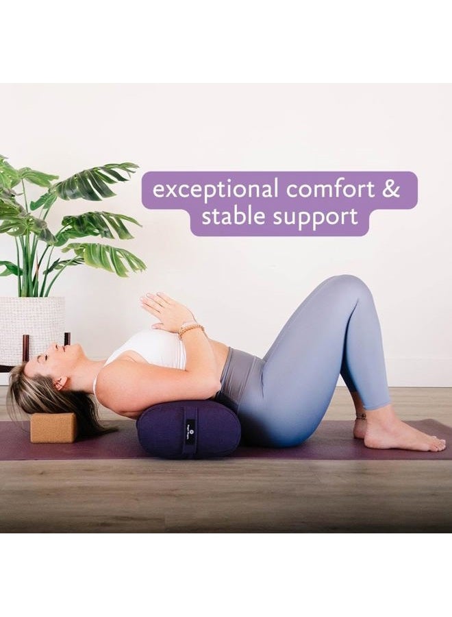 Hugger Mugger Standard Yoga Bolster (Black) | Rectangular Restorative Pillow | Very Firm | Handmade in The USA - Image 5