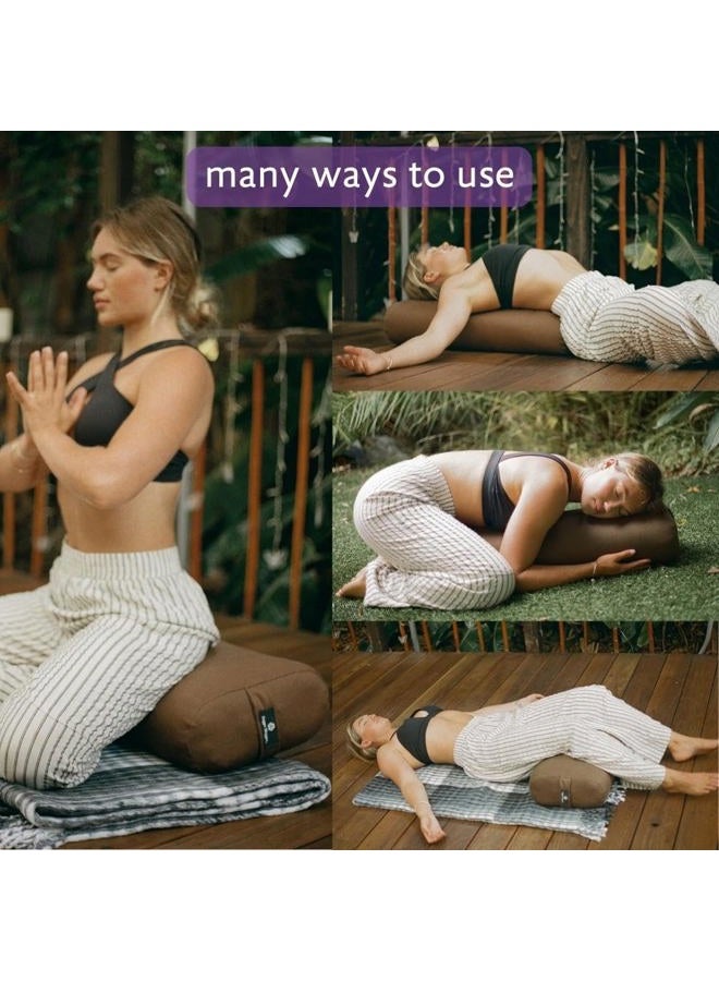 Hugger Mugger Standard Yoga Bolster (Black) | Rectangular Restorative Pillow | Very Firm | Handmade in The USA - Image 3