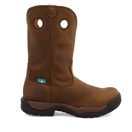 Twisted X Men's 11" All Around Work Boot, Round Toe, Taupe & Taupe, 9 M - Image 4