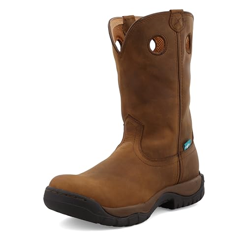 Twisted X Men's 11" All Around Work Boot, Round Toe, Taupe & Taupe, 9 M - Image 1