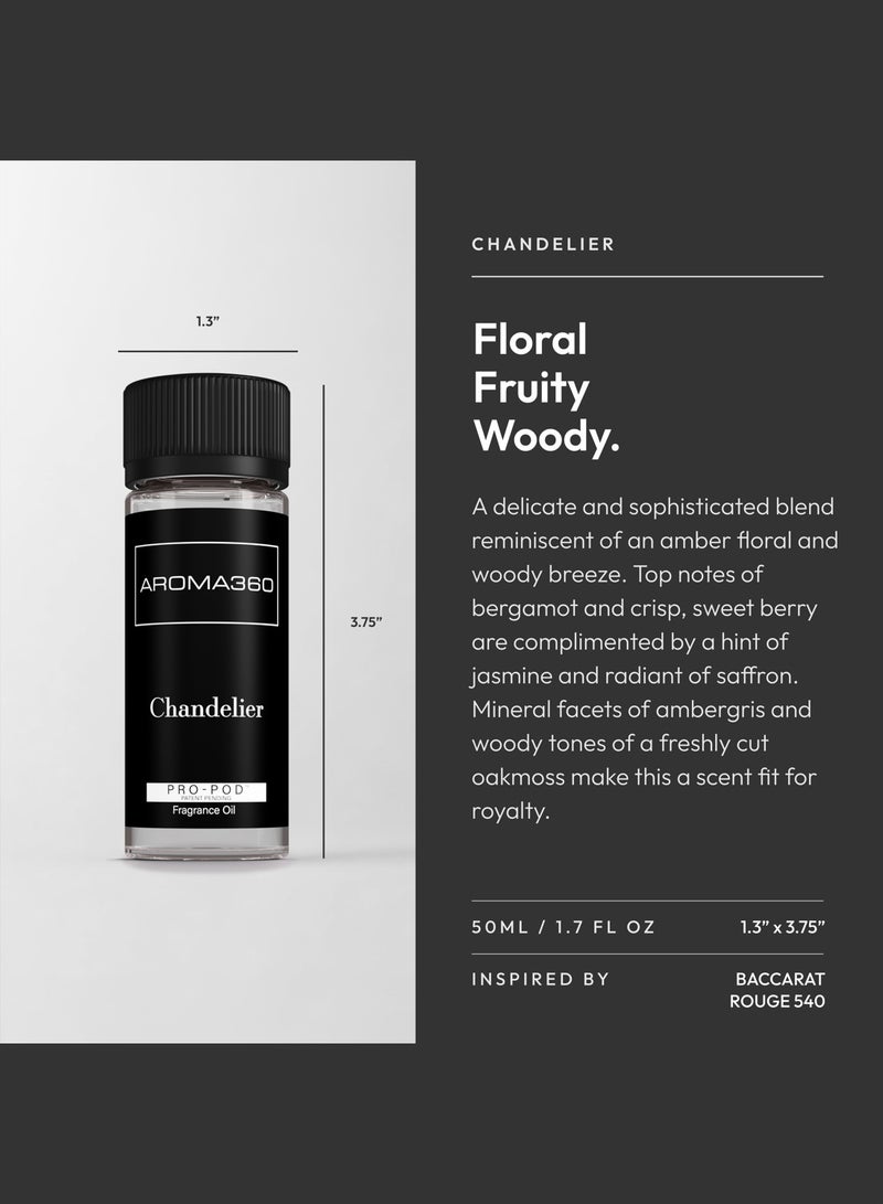 AROMA360 Chandelier Pro-Pod Oil Blend - Hotel Inspired for Luxury Essential Oil Diffusers - Aromatherapy Scent Diffuser Oil - Bergamot, Sweet Berry, and Oakmoss  - Image 3
